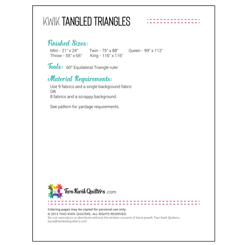 Kwik Tangled Triangles Pattern - PDF